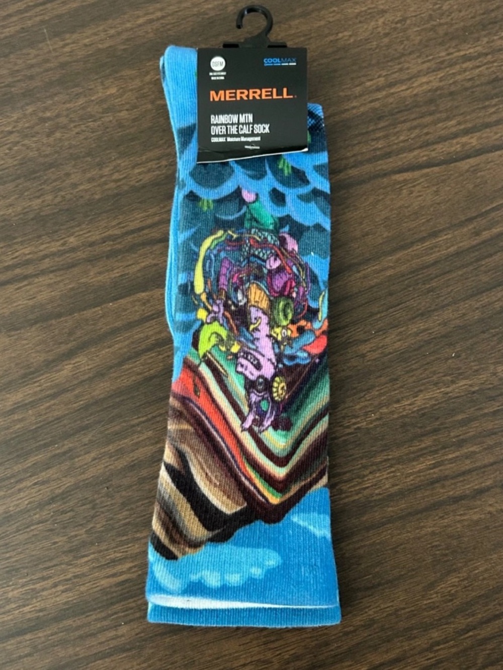 Merrell Rainbow Mountain Mnt Over The Calf Socks New Dragon